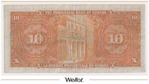 10 Долларов 1936 Канада Провинциальный Банк