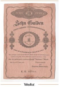 10 Гульденов 1825 Австрия Формуляр