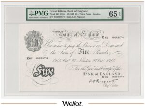 5 Фунтов 1945 Великобритания PMG 65 EPQ UNC