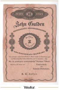 10 Гульденов 1825 Австрия Формуляр