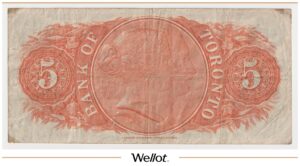 5 Долларов 1937 Канада Банк Торонто