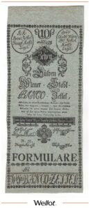 10 Гульденов 1784 Австрия Формуляр