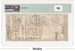 100 Долларов 1851 Канада Броквилл Муниципальный Совет PMG 35 VF